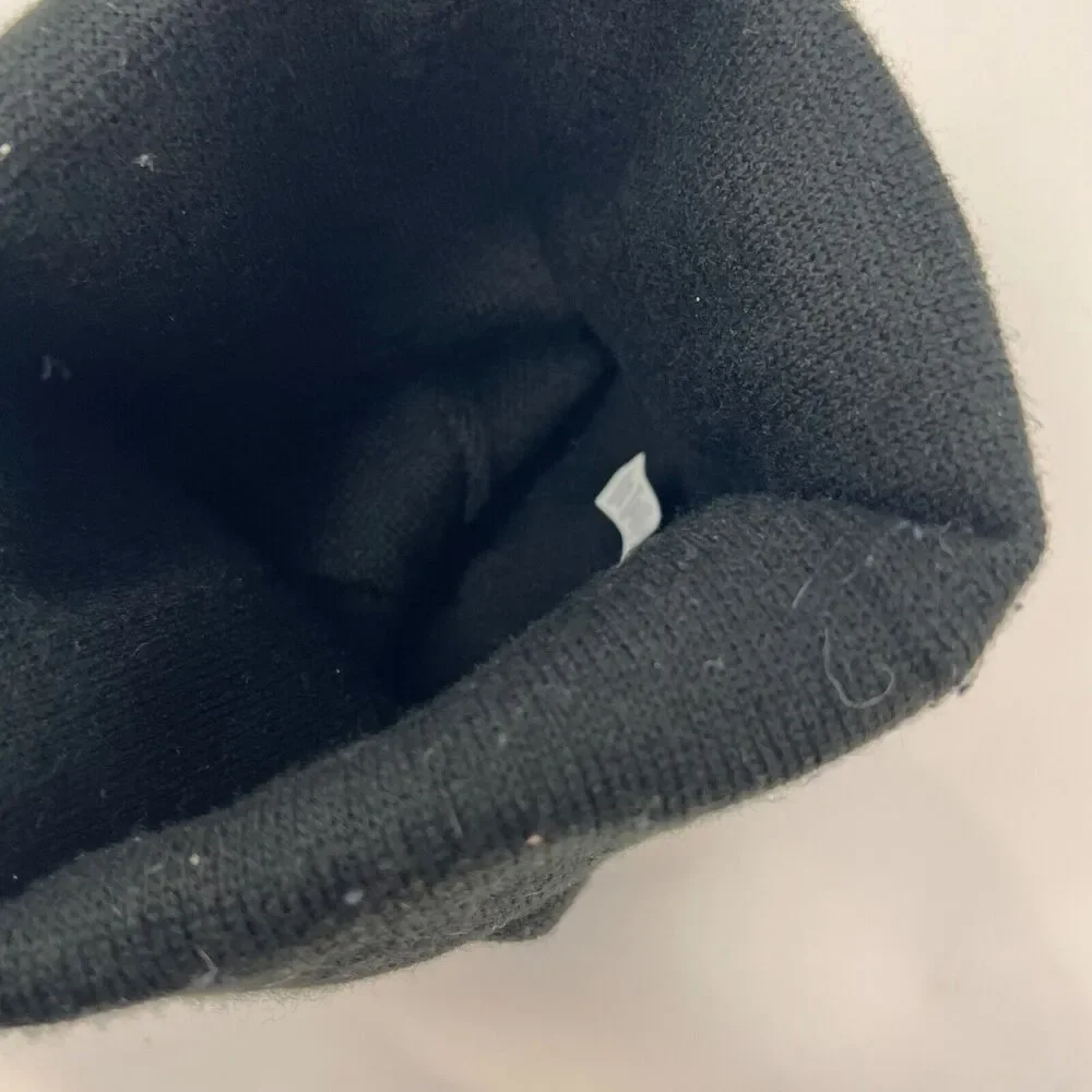 Champion Black with White 'C's Fleece Beanie